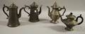 Four Pewter Coffee and Teapots