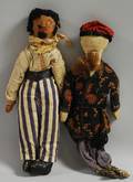 Two Ethnic Costumed Handstitched Cloth Male Dolls