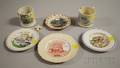 Six Transferdecorated Staffordshire Pottery Childrens Tableware