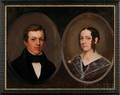 American School 19th Century Double Portraits of a Man and Wife