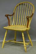 Yellowpainted Windsor Bowback Appliedarm Chair