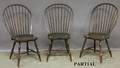 Eight DR Dimes Windsor Blackpainted Bowback Side Chairs