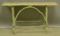Turquoisepainted Rustic Adirondack Wooden Console Table