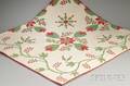 Pieced and Applique Cotton Quilt with Red and Green Flowers and Berries
