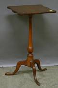 Federal Cherry Serpentinetop Walnut Candlestand