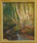 American School 19th20th Century Woodland Brook with Birches