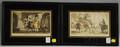 Thomas Rowlandson British 17561827 Two Framed Etchings Doctor Syntax Sells Grizzle