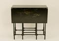 Black Lacquered Chinoiserie Drop Leaf Table