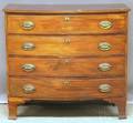 Federal Inlaid Mahogany Bowfront Fourdrawer Chest