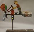 Polychromepainted Wooden Popeye Whirligig