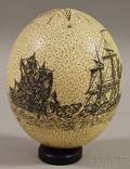 Scrimshawdecorated Ostrich Egg