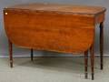 Late Federal Maple and Birdseye Maple Veneer Table with Single Dropleaf