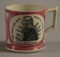 Sunderland Pottery Pink Lustre and Transferdecorated Revd John Wesley Mug