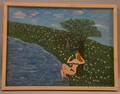 Late 20th Century American Outsider Oil on Canvas Summertime 75Santa Barbara