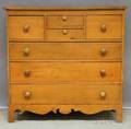 Large Country Pine Sixdrawer Bureau