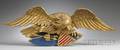 Artistic Carving Co Gilt and Painted Pine Federal Eagle with Shield Plaque