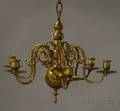 Brass Sixlight Chandelier