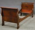 Classical Mahogany Twin Sleigh Bed