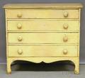 Pale Yellowpainted Federal Fourdrawer Chest