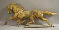 Gilt Cast Zinc and Molded Copper Fullbody Running Horse Weather Vane