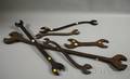 Six Large Cast Iron Railroad Wrenches