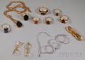 Group of Assorted 18kt Gold Mostly Gemset Jewelry