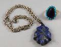 Two Lapis Lazuli Jewelry Items