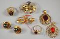Small Group of Assorted 18kt Gold Gemset Jewelry