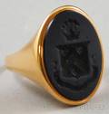 Gentlemans 18kt Gold Intaglio Seal Ring