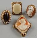 Four Antique 14kt Gold Jewelry Items