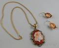 Two 14kt Gold Shellcarved Cameo Items