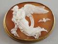 14kt Goldframed Shellcarved Cameo Brooch