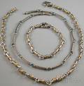Three Sterling Silver and Gold Designer Jewelry Items