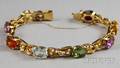 14kt Gold and Multicolored Gemstone Bracelet