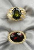 Two Gold Gemset Rings