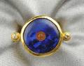 Highkarat Gold Lapis and Diamond Ring