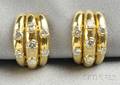 18kt Gold and Diamond Earclips