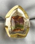 Artistdesigned Silver and Watermelon Tourmaline Ring