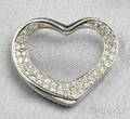 Platinum and Diamond Heart Pendant Elsa Peretti Tiffany  Co