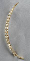 Antique 18kt Gold and Diamond Crescent Brooch