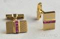 14kt Gold and Ruby Cuff Links Tiffany  Co