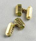 18kt Gold and Peridot Cuff Links Brodsky