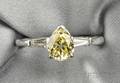 Platinum and Fancy Intense Yellow Diamond Solitaire