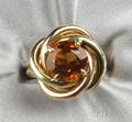 Retro 14kt Bicolor Gold and Citrine Ring Cartier