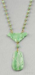 14kt Gold and Jadeite Necklace
