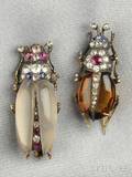 Two Antique Gemset Insect Brooches
