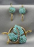 Victorian Gold and Pavset Turquoise Suite