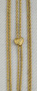 14kt Gold Watch Chain and Slide