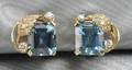 Aquamarine and Diamond Earclips Attributed to Seaman Schepps