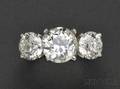 Platinum and Diamond Threestone Ring